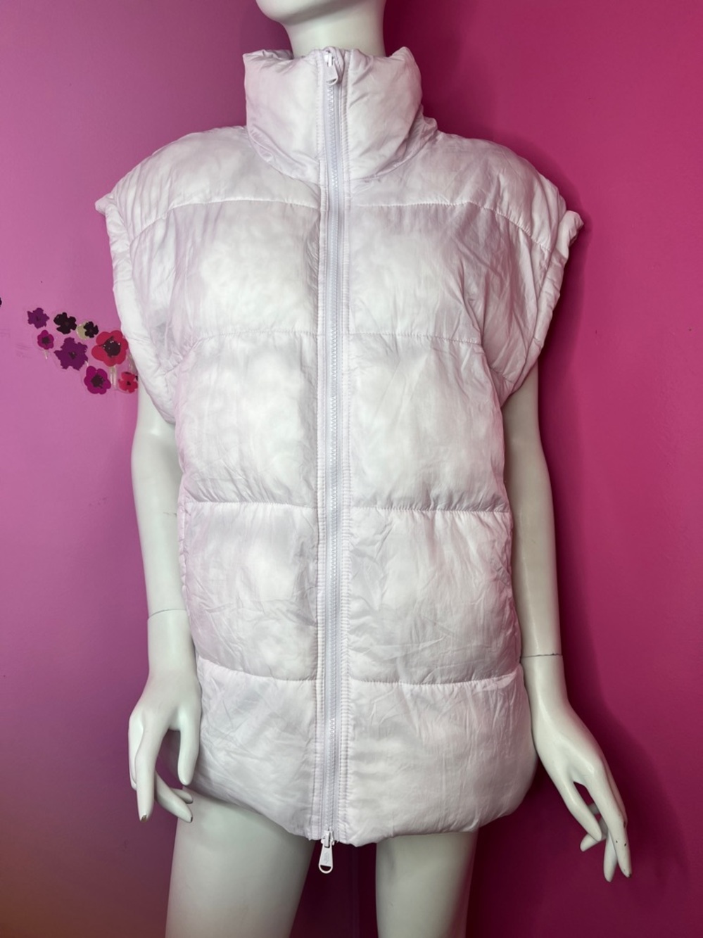 Free People In A Bubble Puffer Vest  light purple size medium